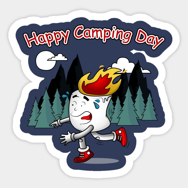 Happy Camping Day Sticker by HarlinDesign